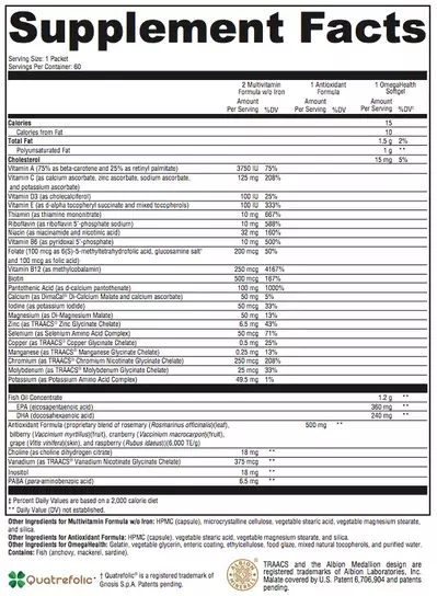 Revolution Essentials Supplement Facts