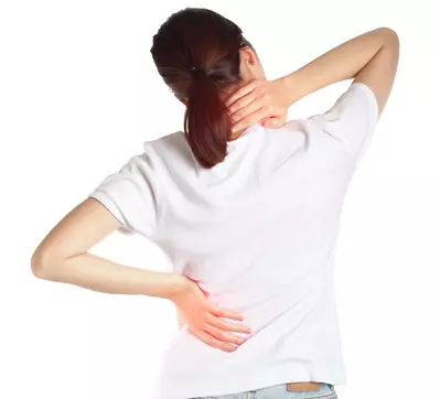 woman with back pain